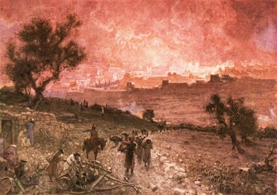 Jeruzsálem elpusztítása Nabukodonozor által ie 587-ben alkotó: William Brassey Hole