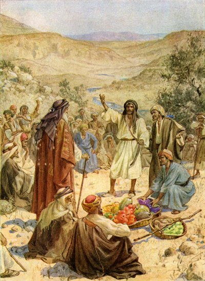 A kémek jelentése és Káleb tiltakozása - Biblia alkotó: William Brassey Hole
