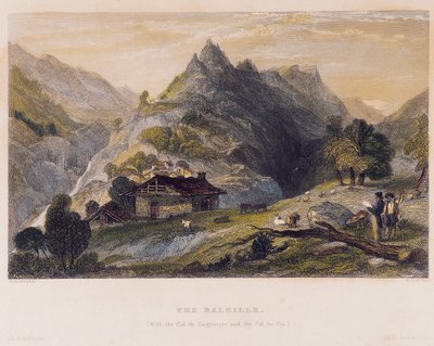 Kilátás a Balille-ra (basille) a Col de Guignevert-tel és a Col de Pis-vel alkotó: William Brockedon