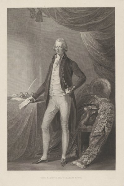 William Pitt portréja A jobb tiszt. William Pitt (cím a tárgyon) alkotó: William Bromley (I)