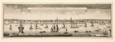 New York város déli kilátása Észak-Amerikában alkotó: William Burgis