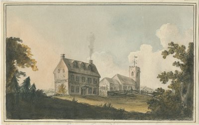 Edingale templom: akvarell festészet, és [c 1790] alkotó: William Carter