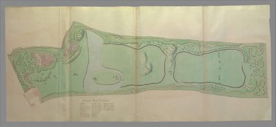 A kew-i kertek általános terve, 1763. alkotó: William Chambers