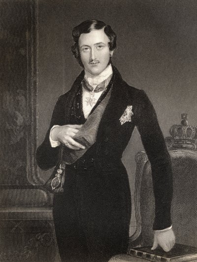 Albert Prince Consort of Great Britain, W. Holl metszete, a National Portré Gallery IV. kötetéből, 1820 körül megjelent alkotó: William Charles Ross