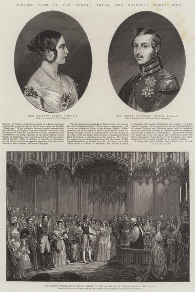 A királynő uralkodásának jubileumi éve, Őfelsége korai élete alkotó: William Charles Ross
