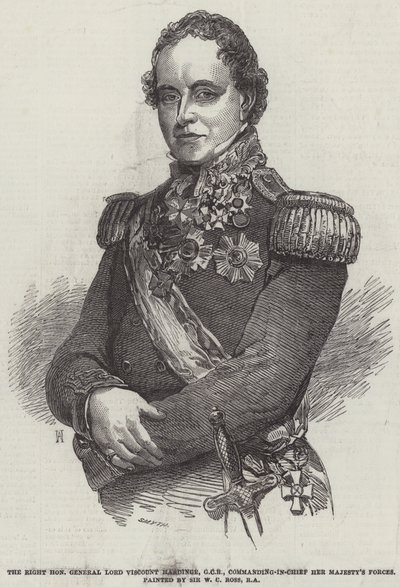 The Right Honorable General Lord Hardinge vikomt, GCB, Őfelsége Erőinek Főparancsnoka alkotó: William Charles Ross