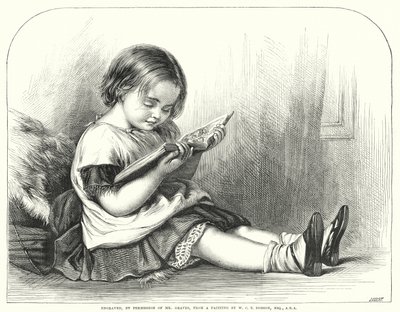 Olvasás (metszet) alkotó: William Charles Thomas (after) Dobson