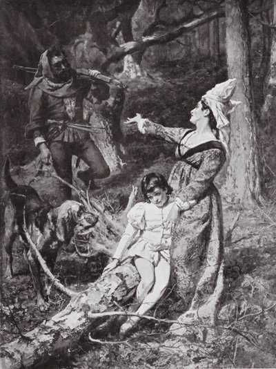 Anjou Margit találkozása egy hexhami rablóval alkotó: William Christian Symons