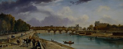 A Szajna Párizs alatt, 1825-35 körül (olaj, panel) alkotó: William Cowen