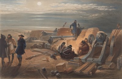 ?Csendes éjszaka az akkumulátorokban. Vázlat a Greenhill akkumulátorban alkotó: William Crimea Simpson