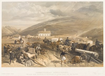 ?Bizottsági nehézségek Az út Balaklavából Szevasztopolba, Kadikoiban, nedves időben?, 1854 körül alkotó: William Crimea Simpson