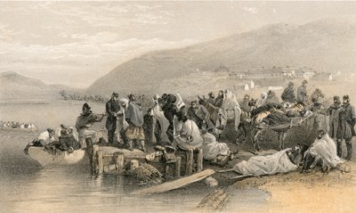 Betegek beszállása Balaklaván alkotó: William Crimea Simpson