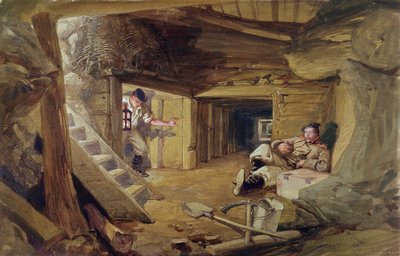 Bánya a Bastion du Mat-ban, Sebastopol, Krím (wc papíron) alkotó: William Crimea Simpson