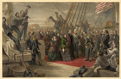 Viktória királynő látogatása a HMS Resolute-ban, 1856. december 16., 1859. alkotó: William Crimea Simpson