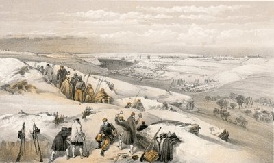 Sebastopol a 26 ágyús ütegből a francia támadás jobb szélén alkotó: William Crimea Simpson