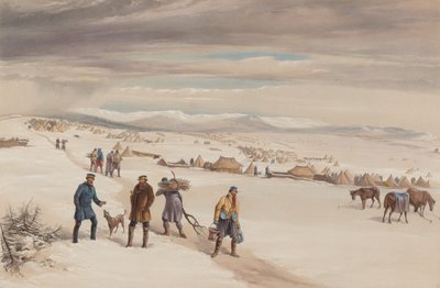A másodosztály tábora, keletre nézve. 1855. január alkotó: William Crimea Simpson