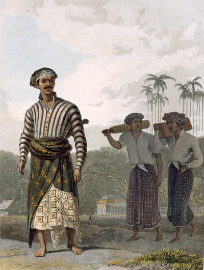 Mantu rangú madures, Thomas Stamford Raffles (1781-1826) „The History of Java” I. kötetének 7. lemeze, pub. 1817 (akvatinta) alkotó: William Daniell