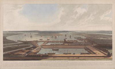 Kilátás a Kelet-indiai Társaság dokkjaira alkotó: William Daniell