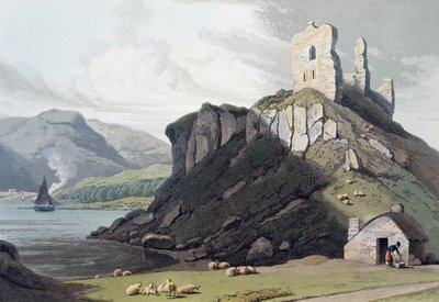 Aros kastély, Mull-sziget, Skócia, 1818 alkotó: William Daniell