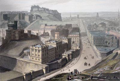 Edinburgh, a Calton Hillből, 1829 alkotó: William Daniell