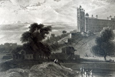 Fatehpur Sikri Agra közelében, R. Brandard metszet (metszet) alkotó: William Daniell