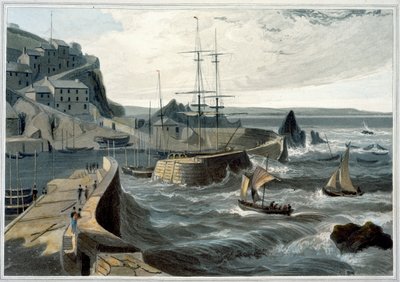 „Mevagissey, Cornwall”, 1825 alkotó: William Daniell