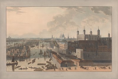 II. táblakép: London, a medence és a torony (William Daniell „Hat londoni látkép” című művéből; a Temze-parti oldalról) alkotó: William Daniell