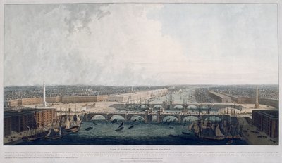 Javasolt London Bridge, London, 1802. alkotó: William Daniell