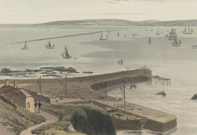 Rakpart Straddon Pointnál, Plymouth közelében alkotó: William Daniell