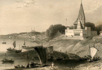 A Bernar Pagoda, Benares, 1835. alkotó: William Daniell