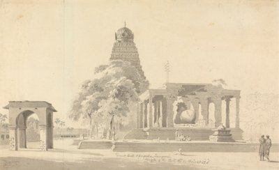 A nagy bika és a tanjorei pagoda alkotó: William Daniell