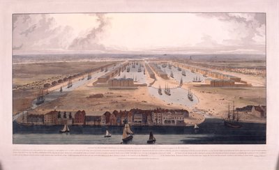 West India Docks, Poplar, London, 1802 alkotó: William Daniell