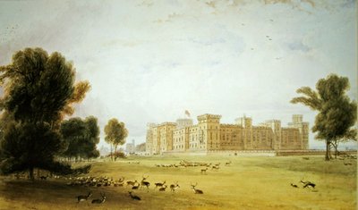 Windsori kastély (akvarell papíron) alkotó: William Daniell