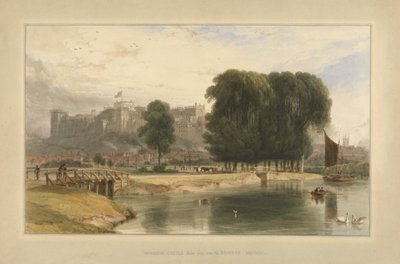 Windsori kastély Brocas Meadows közelében alkotó: William Daniell