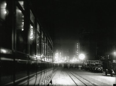 Éjszakai nézet a Times Square közelében, 1919-20 körül alkotó: William Davis Hassler