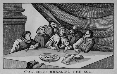 Columbus Breaking The Egg, c1815. alkotó: William Davison
