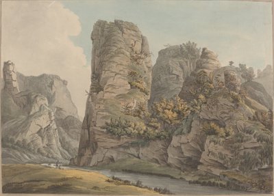 Egy egyedi szikla Dove-Dale-ben, a neve Pickerell alkotó: William Day