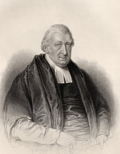 Rowland Hill tiszteletes, S. Freeman metszet, a „The National Portrait Gallery, Volume IV” című kiadványból, 1820 körül megjelent (litho) alkotó: William Derby