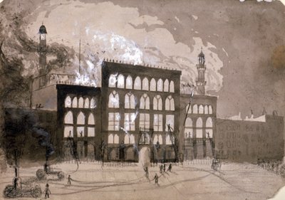 Tűz az Alhambra Színházban, Leicester Square, London, 1882 1883 alkotó: William Dickes