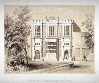 Stockwell Educational Institute, Stockwell, Lambeth, London, c1860 alkotó: William Dickes
