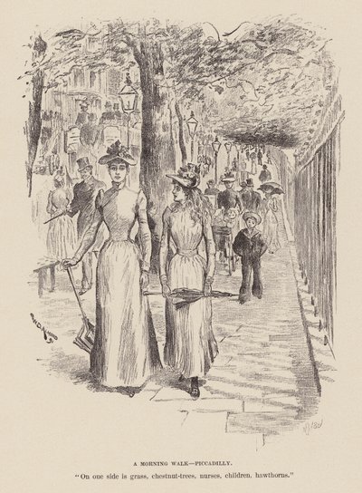 Reggeli séta, Piccadilly (metszet) alkotó: William Douglas Almond