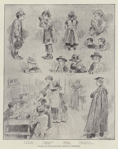 Vacsorák szegény iskolás gyerekeknek Shoreditchben alkotó: William Douglas Almond