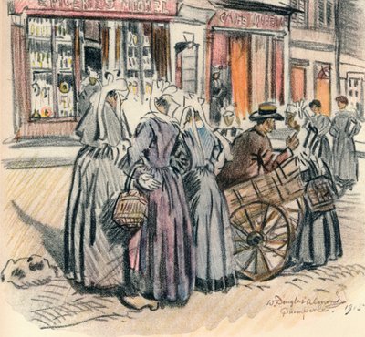 Utcai pletyka, Quimperle, 1915 alkotó: William Douglas Almond