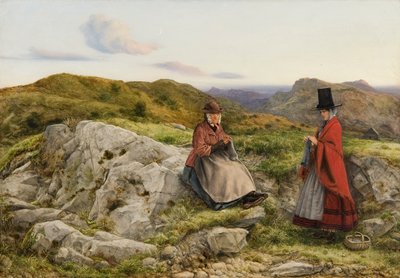 „Walesi táj két nő kötésével”, 1860 alkotó: William Dyce