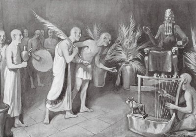 Ningirsu imádata (litográfia) alkotó: William Edward (after) Wigfull