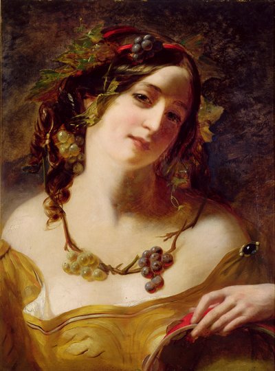 A Bacchante (olaj, farostlemez) alkotó: William Etty