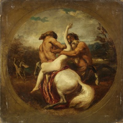 Kentaurok és nimfák (olaj, karton) alkotó: William Etty