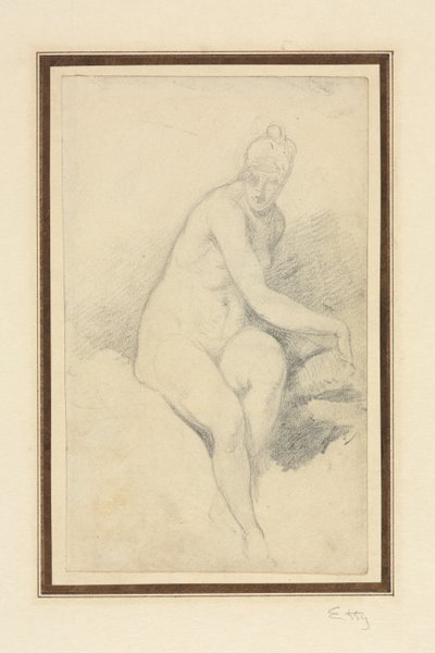 Ülő akt. alkotó: William Etty