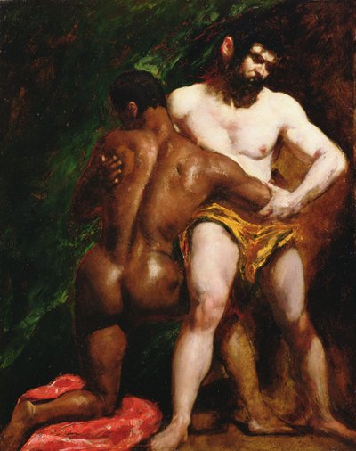 A birkózók alkotó: William Etty
