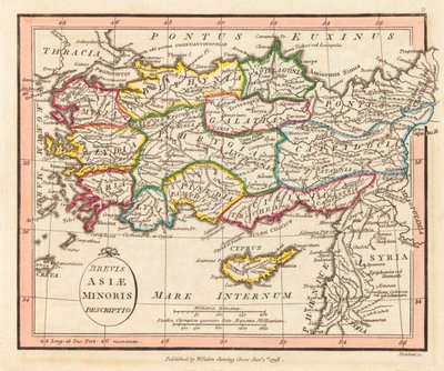 Ókori Kis-Ázsia. Térkép. alkotó: William Faden